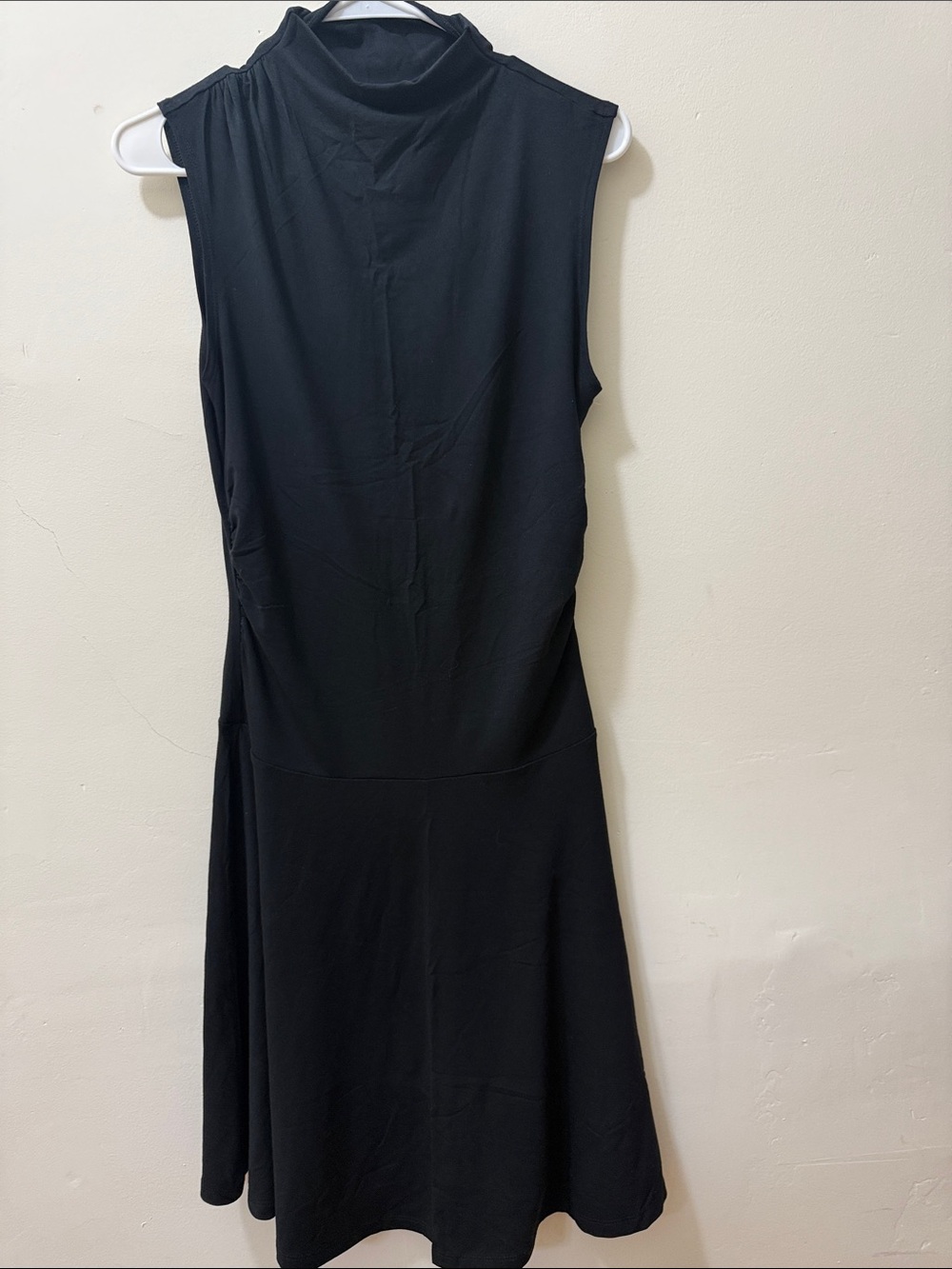Old Navy Black Sleeveless Mock Neck A-Line Dress